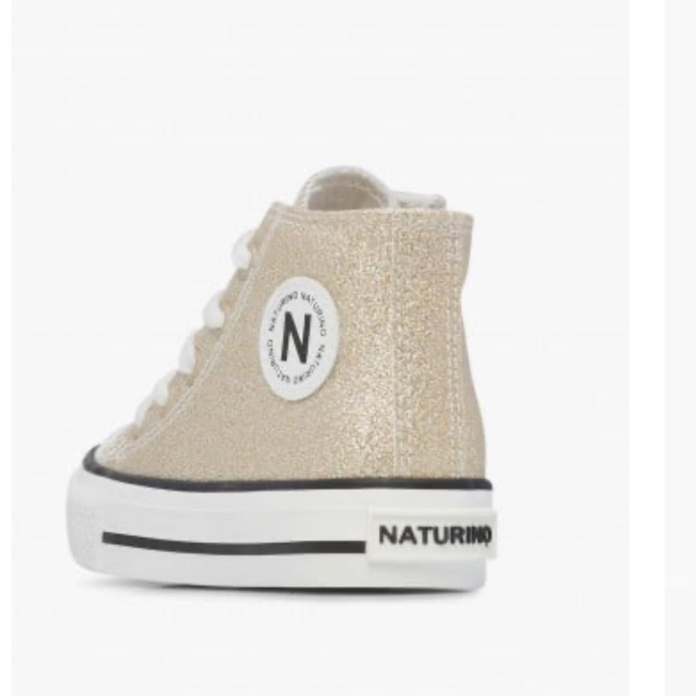 NWT NATURINO YLFAS Glittered Platinum Sneakers - Picture 4 of 15